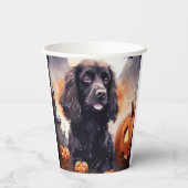 Halloween Cocker Spaniel met pompoenen Papieren Bekers (Achterkant)