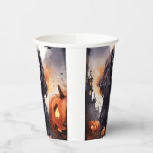 Halloween Cocker Spaniel met pompoenen Papieren Bekers (Links)