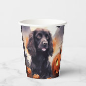 Halloween Cocker Spaniel met pompoenen Papieren Bekers (Voorkant)