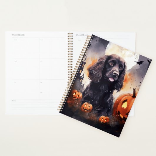 Halloween Cocker Spaniel met pompoenen Planner (Display)