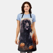 Halloween Cocker Spaniel met pompoenen Schort (Gedragen)