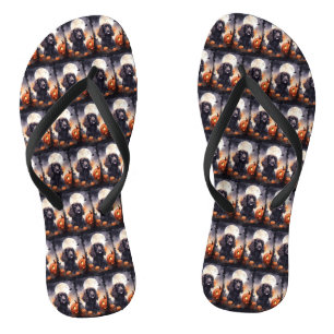 Halloween Cocker Spaniel met pompoenen Teenslippers