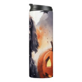 Halloween Cocker Spaniel met pompoenen Thermosbeker (Geroteerd rechts)