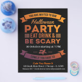 Halloween cocktail (achtergrondkleur kan verandere flyer (Enkel)