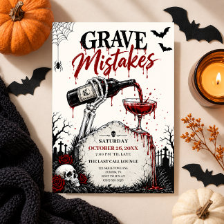Halloween Cocktail Bloem RIP Graf Gotische Feest Kaart