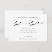 Halloween Cocktail Costume Party Invitation Kaart (Voorkant / Achterkant)