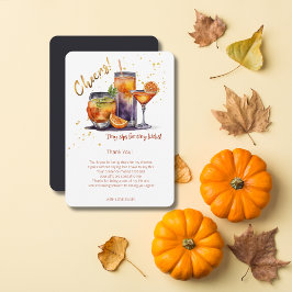 Halloween Cocktail Drink Baby shower Bedankkaart