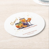 Halloween Cocktail Drink Baby shower Ronde Kartonnen Onderzetter (Gebogen)