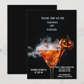 Halloween Cocktail Invitation Kaart – Jack O’Lante (Voorkant / Achterkant)