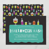 Halloween Cocktail Kostuum Party Uitnodiging (Voorkant / Achterkant)