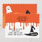 Halloween Cocktail Night Party Uitnodiging (Voorkant / Achterkant)