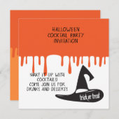 Halloween Cocktail Night Party Uitnodiging (Voorkant / Achterkant)