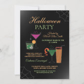 Halloween Cocktail Nodig House Party Spooky uit Kaart (Voorkant)
