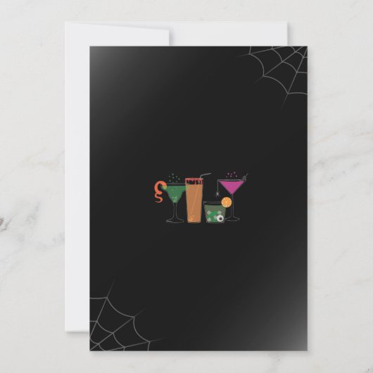 Halloween Cocktail Nodig House Party Spooky uit Kaart (Achterkant)