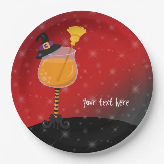 Halloween cocktail papieren bordje (Voorkant)
