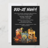 Halloween cocktail party | Boo-ze Night Kaart (Voorkant)