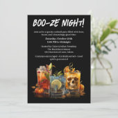 Halloween cocktail party | Boo-ze Night Kaart (Staand voorkant)