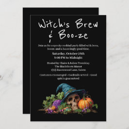 Halloween cocktail party | Boo-ze Night Kaart
