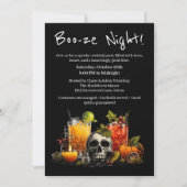 Halloween cocktail party | Boo-ze Night Kaart (Voorkant)