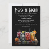 Halloween cocktail party | Boo-ze Night Kaart (Voorkant)