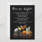 Halloween cocktail party | Boo-ze Night Kaart (Voorkant)