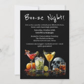 Halloween cocktail party | Boo-ze Night Kaart (Voorkant)