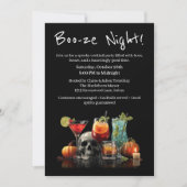 Halloween cocktail party | Boo-ze Night Kaart (Voorkant)