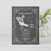 Halloween Cocktail Party Booze Boos Kaart (Staand voorkant)