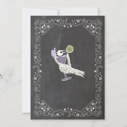 Halloween Cocktail Party Booze Boos Kaart (Achterkant)