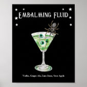Halloween Cocktail Party Eyeball Martini Recept Poster (Voorkant)