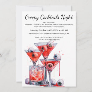 Halloween cocktail party   griezelige oogbol Drink Kaart