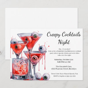 Halloween cocktail party   griezelige oogbol Drink Kaart