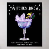 Halloween cocktail party heks recept poster (Voorkant)