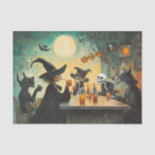 Halloween Cocktail Party Heksen Weerwolf Tissuepapier (Voorkant)