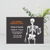 Halloween Cocktail Party Invitation Kaart (Staand voorkant)