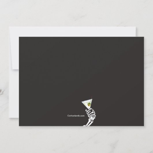Halloween Cocktail Party Invitation Kaart (Achterkant)