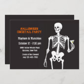 Halloween Cocktail Party Invitation Kaart (Voorkant / Achterkant)