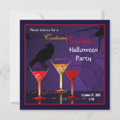 Halloween Cocktail Party Invitation Kaart (Voorkant)