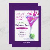 Halloween Cocktail Party Kaart (Voorkant / Achterkant)