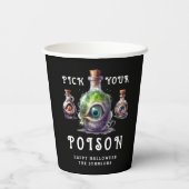 Halloween Cocktail Party Kies je vergif Papieren Bekers (Achterkant)