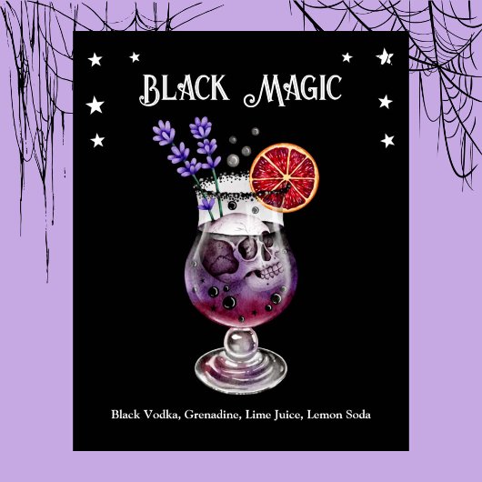 Halloween Cocktail Party met Skull Recept Poster