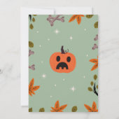 Halloween Cocktail Party Pompoenen Kostuums Kaart (Achterkant)