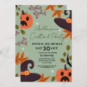 Halloween Cocktail Party Pompoenen Kostuums Kaart (Voorkant / Achterkant)