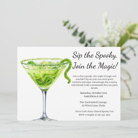 Halloween cocktail party | Potion Magique Kaart (Staand voorkant)