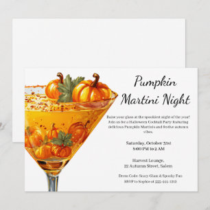 Halloween cocktail party   Pumpkin Martini Kaart