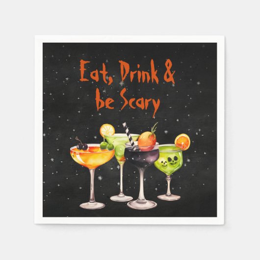 Halloween Cocktail Party Servet (Voorkant)