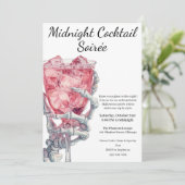 Halloween cocktail party | Skelethand Kaart (Staand voorkant)