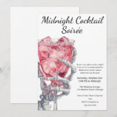 Halloween cocktail party | Skelethand Kaart (Voorkant / Achterkant)