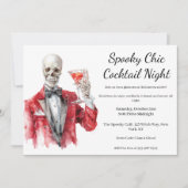 Halloween cocktail party | Spooky Chic Night Kaart (Voorkant)