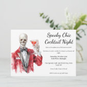 Halloween cocktail party | Spooky Chic Night Kaart (Staand voorkant)